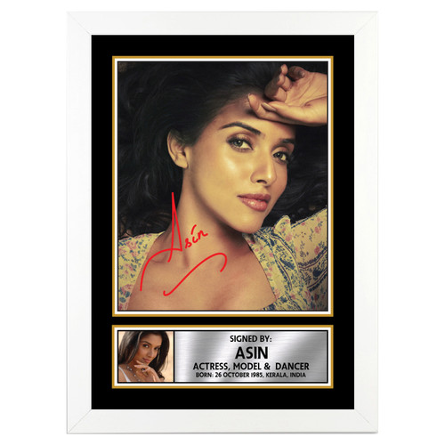 Asin Bollywood Printed Autograph Poster Print Photo Signature Gift