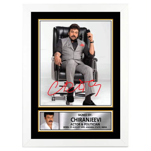 Chiranjeevi Bollywood printed autograph poster print