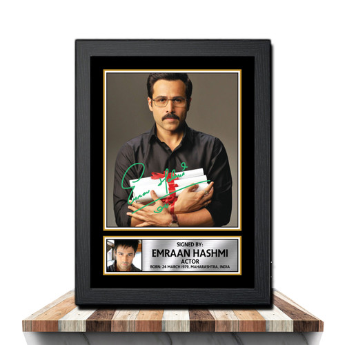 Emrann Hashmi Bollywood Printed Autograph Poster Print Photo Signature Gift