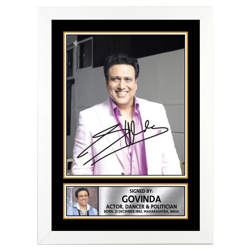 Govinda Bollywood printed autograph poster print