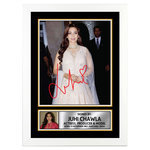 Juhi Chawla M329 Bollywood Printed Autograph Poster Print Photo Signature Gift
