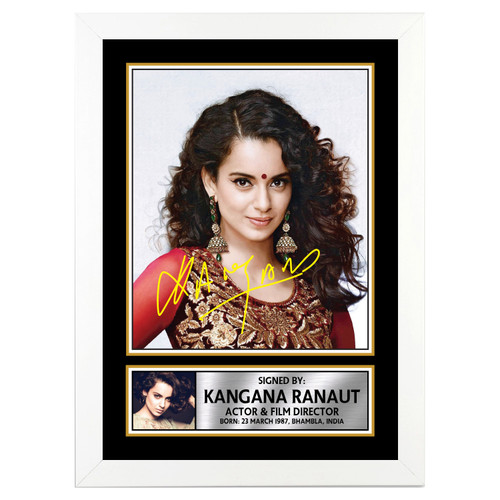Kangana Ranaut Bollywood printed autograph poster print