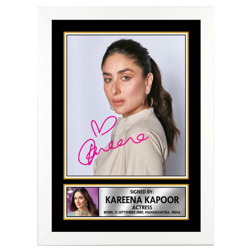 Kareena Kapoor M338 Bollywood Printed Autograph Poster Print Photo Signature Gift