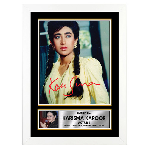 Karishma Kapoor M341 Bollywood Printed Autograph Poster Print Photo Signature Gift
