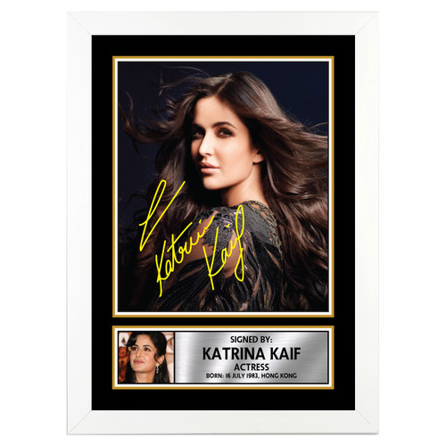 Katrina Kaif Bollywood Printed Autograph Poster Print Photo Signature Gift