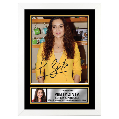 Preity Zinta Bollywood printed autograph poster print