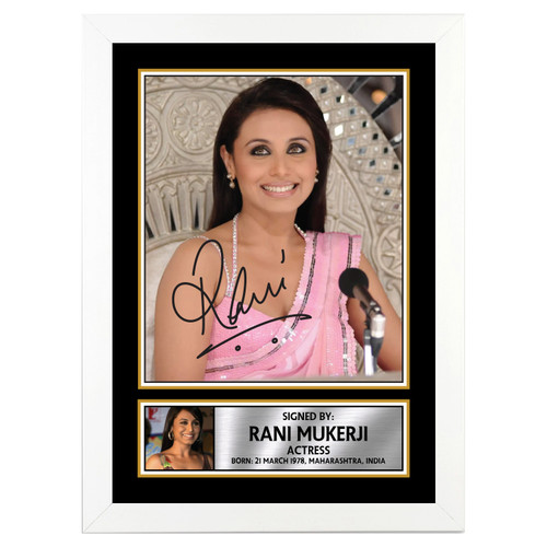 Rani Mukherjee Bollywood printed autograph poster print