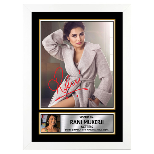 Rani Mukherjee Bollywood printed autograph poster print