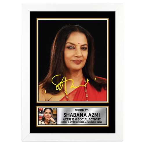 Shabana Azmi Bollywood printed autograph poster print