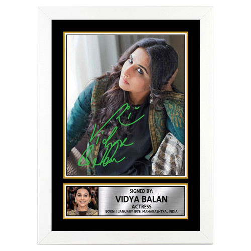 Vidya Balan Bollywood printed autograph poster print