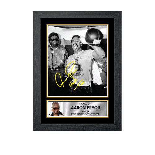 Aaron Pryor Boxing printed autograph poster print