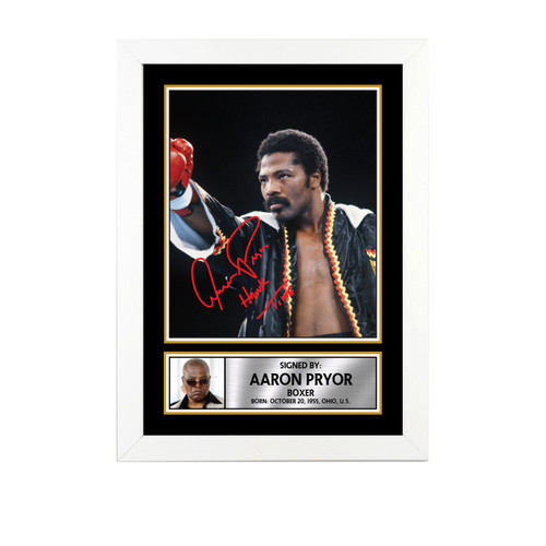 Aaron Pryor Boxing printed autograph poster print