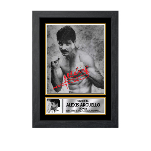 Alexis Argüello Boxing printed autograph poster print