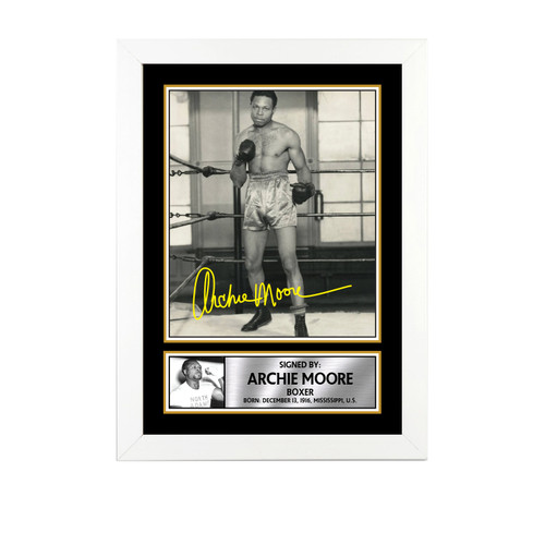 Archie Moore Boxing printed autograph poster print
