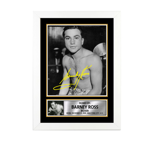 Barney Ross Boxing printed autograph poster print