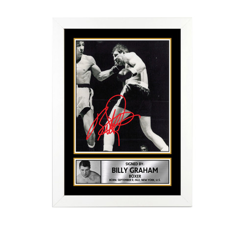 Billy Graham Boxing printed autograph poster print