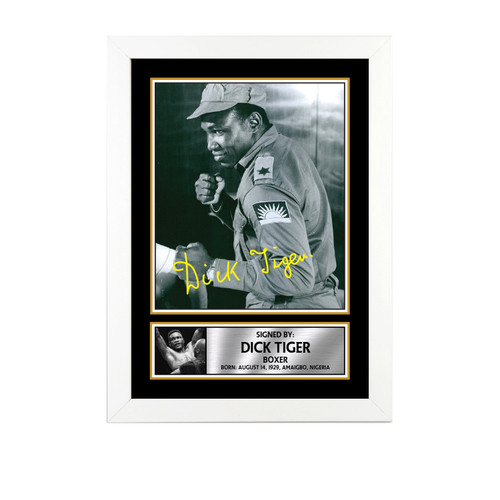 Dick Tiger Boxing printed autograph poster print