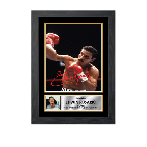 Edwin Rosario Boxing printed autograph poster print