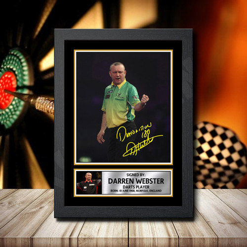 Darren Webster printed autograph poster print