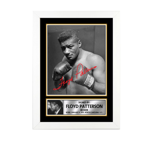 Floyd Patterson Boxing printed autograph poster print