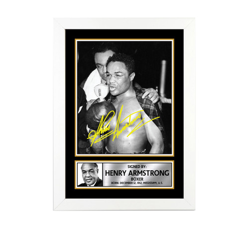 Henry Armstrong Boxing printed autograph poster print