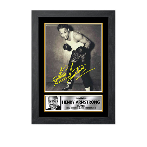 Henry Armstrong Boxing printed autograph poster print