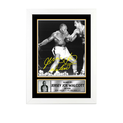 Jersey Joe Walcott Boxing Printed Autograph Poster Print Photo Signature Gift