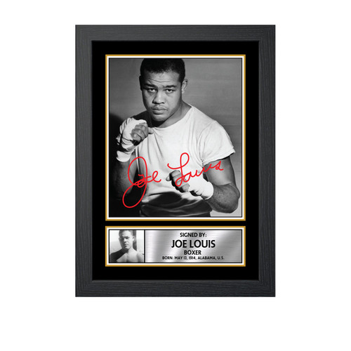 Joe Louis Boxing Printed Autograph Poster Print Photo Signature Gift