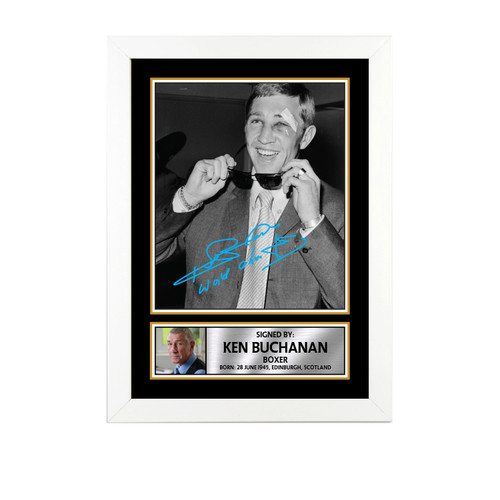 Ken Buchanan Boxing printed autograph poster print