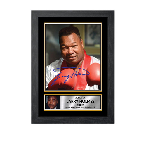 Larry Holmes Boxing printed autograph poster print