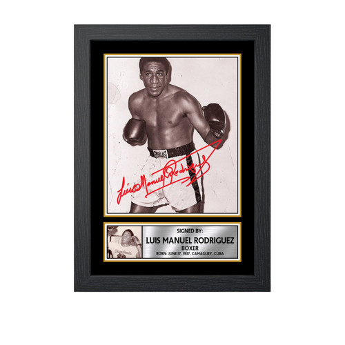 Luis Manuel Rodríguez Boxing printed autograph poster print