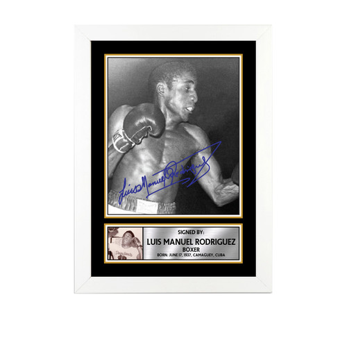 Luis Manuel Rodríguez Boxing printed autograph poster print