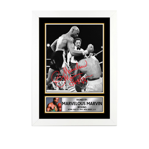 Marvelous Marvin Boxing printed autograph poster print