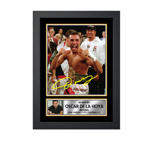 Oscar De La Hoya Boxing printed autograph poster print