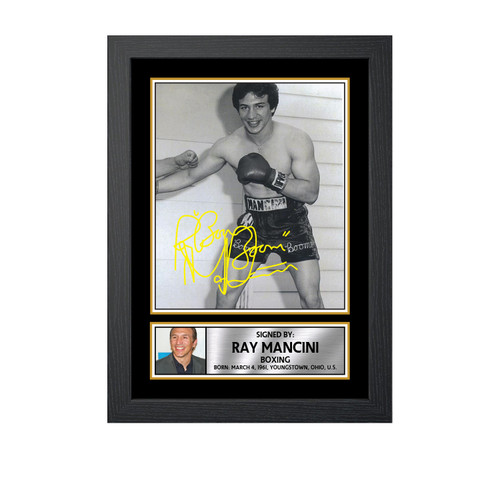 Ray Mancini Boxing printed autograph poster print