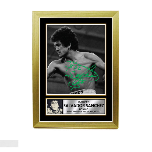 Salvador S nchez Boxing printed autograph poster print - view 2