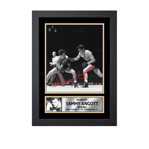 Sammy Angott Boxing printed autograph poster print