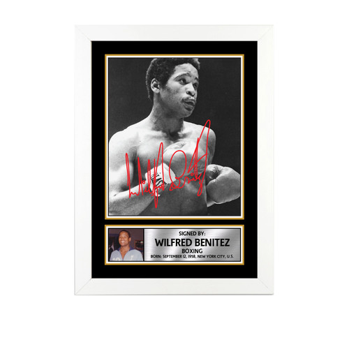 Wilfred Benítez Boxing printed autograph poster print