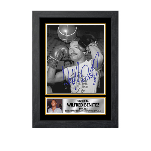 Wilfred Benítez Boxing printed autograph poster print
