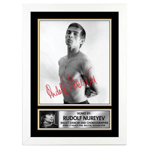 Rudolf Nureyev 2 Dancers printed autograph poster print