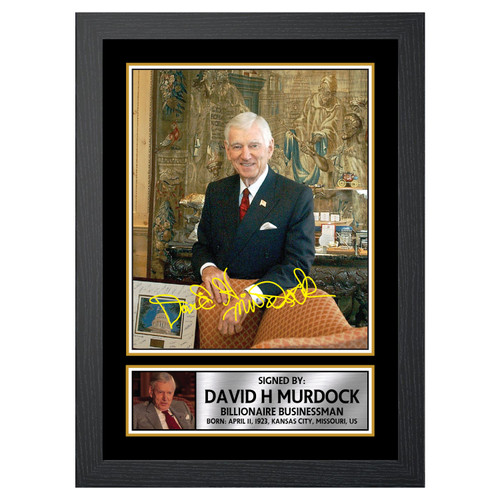 David H Murdock 2 Famous Businessmen printed autograph poster print