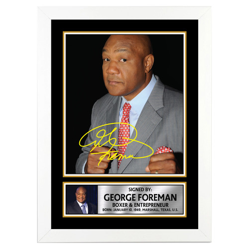 George Foreman 2 Famous Businessmen Printed Autograph Poster Print Photo Signature Gift