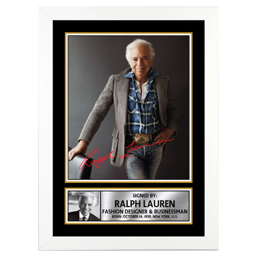Ralph Lauren 2 Famous Businessmen Printed Autograph Poster Print Photo Signature Gift
