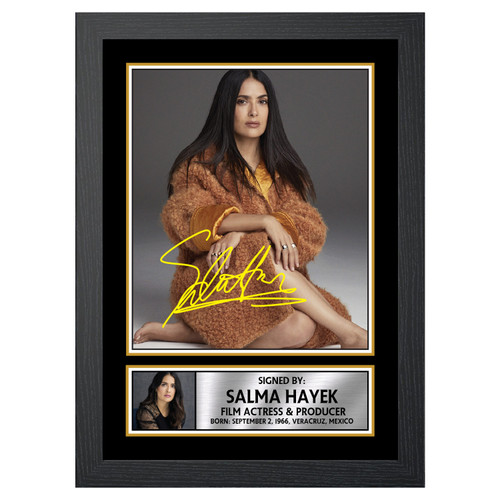 Salma Hayek Famous Businessmen Printed Autograph Poster Print Photo Signature Gift
