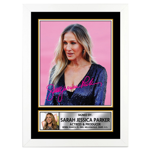 Sarah Jessica Parker 2 Famous Businessmen Printed Autograph Poster Print Photo Signature Gift
