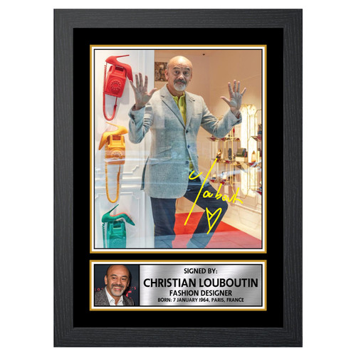 Christian Louboutin Fashion Designer printed autograph poster print