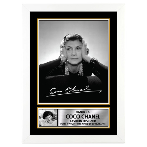 Coco Chanel 2 Fashion Designer printed autograph poster print