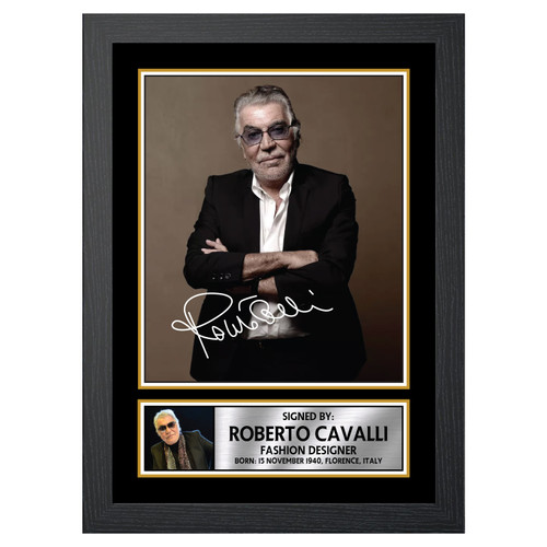 Roberto Cavalli Fashion Designer Printed Autograph Poster Print Photo Signature Gift