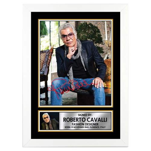 Roberto Cavalli 2 Fashion Designer Printed Autograph Poster Print Photo Signature Gift