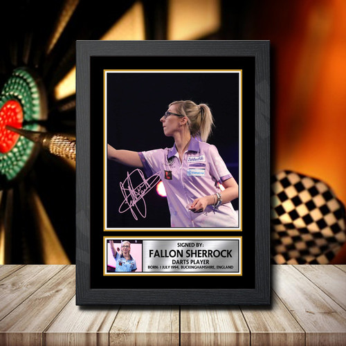 Fallon Sherrock printed autograph poster print